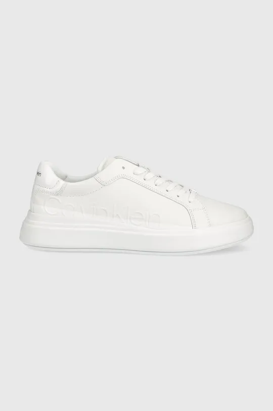 λευκό Δερμάτινα αθλητικά παπούτσια Calvin Klein Ανδρικά