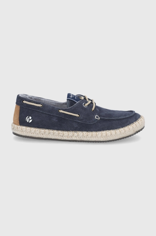 tmavomodrá Semišové espadrilky Pepe Jeans Tourist Deck Pánsky