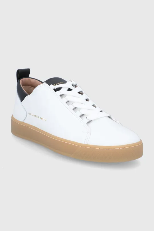 Δερμάτινα παπούτσια Alexander Smith Oxford λευκό