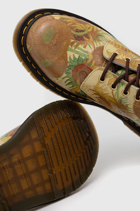 beżowy Dr. Martens buty skórzane x The National Gallery 1460 Sunflowers