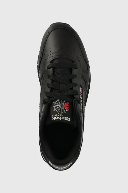 black Reebok Classic leather sneakers