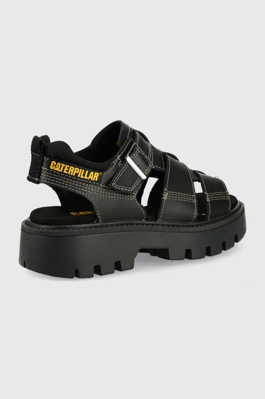 Kožené sandále Caterpillar čierna