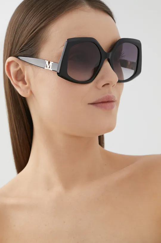 czarny Max Mara okulary przeciwsłoneczne Damski