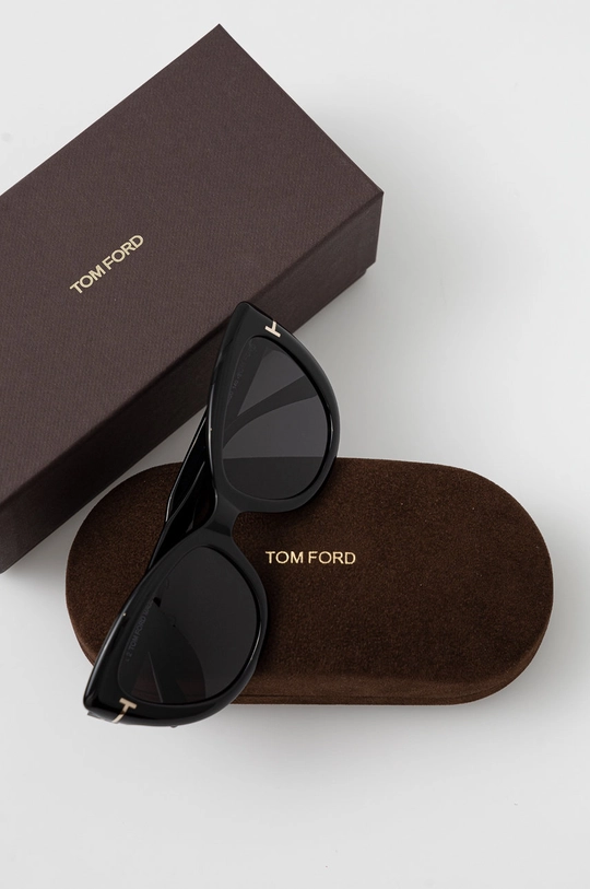 czarny Tom Ford okulary przeciwsłoneczne