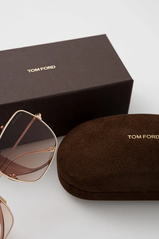 złoty Tom Ford okulary przeciwsłoneczne