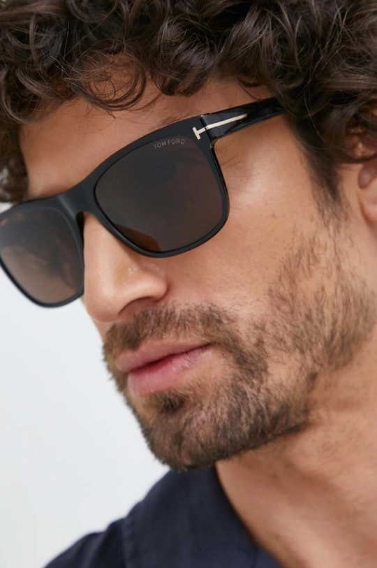 czarny Tom Ford okulary przeciwsłoneczne