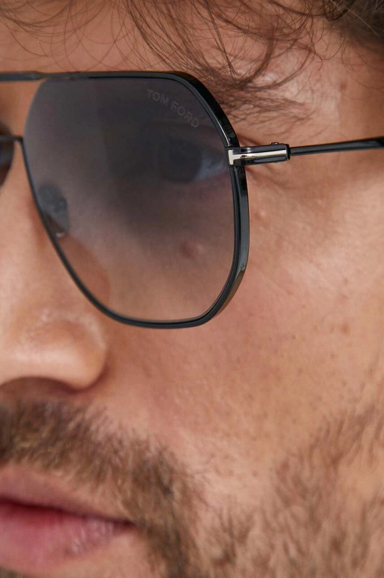 czarny Tom Ford okulary przeciwsłoneczne