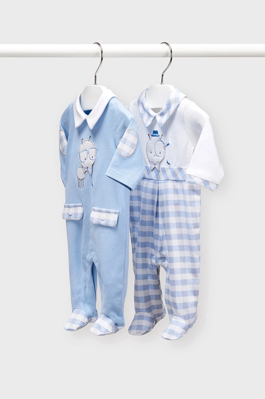 niebieski Mayoral Newborn pajacyk niemowlęcy (2-pack) Chłopięcy