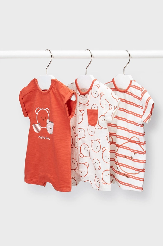 czerwony Mayoral Newborn body niemowlęce (3-pack) Chłopięcy