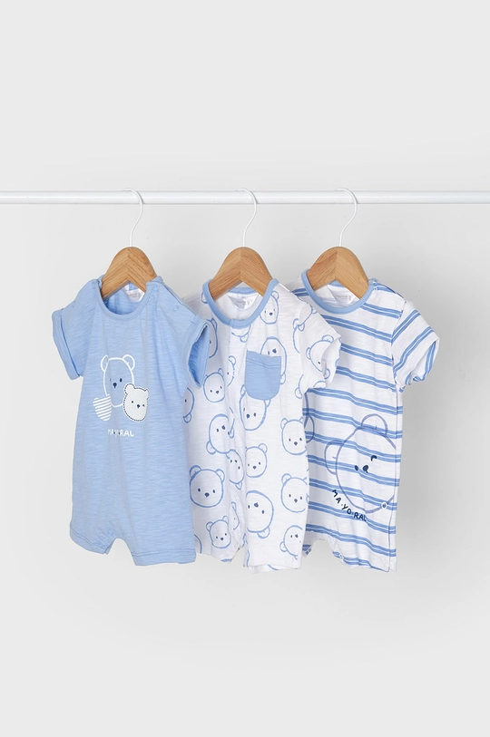 niebieski Mayoral Newborn body niemowlęce (3-pack) Chłopięcy