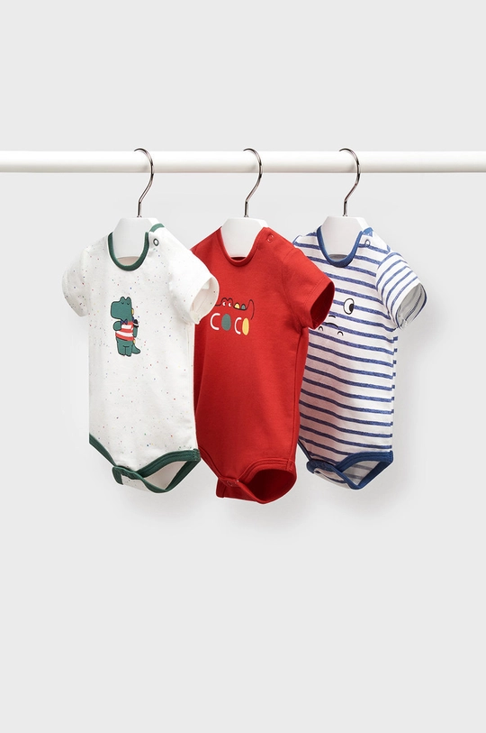 czerwony Mayoral Newborn Body niemowlęce (3-pack) Chłopięcy