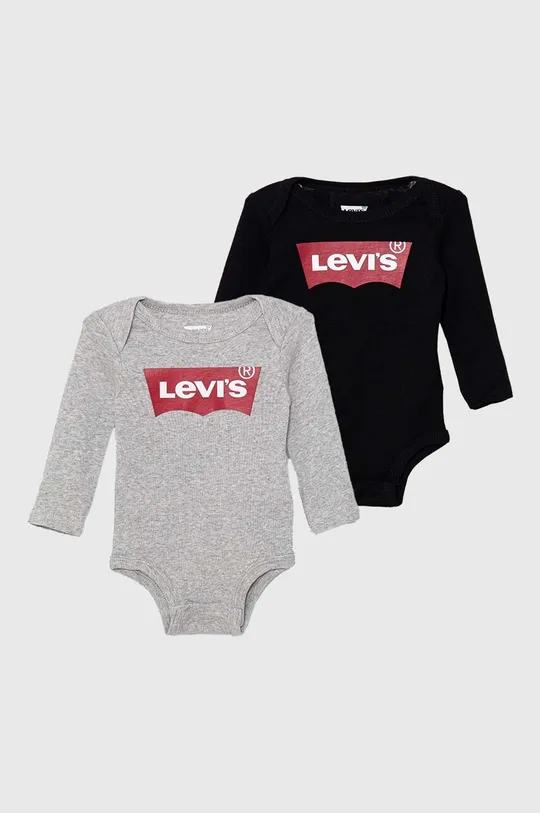 szary Levi's body bawełniane niemowlęce 2-pack Chłopięcy