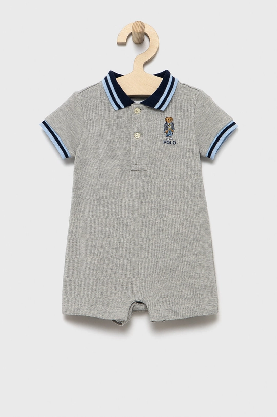 Pamučni bodi za bebe Polo Ralph Lauren siva