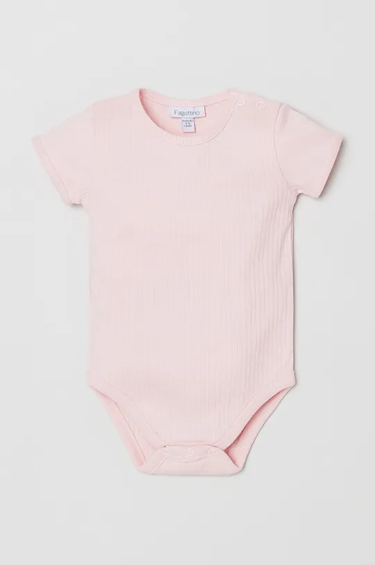 OVS body bawełniane niemowlęce (2-pack) różowy