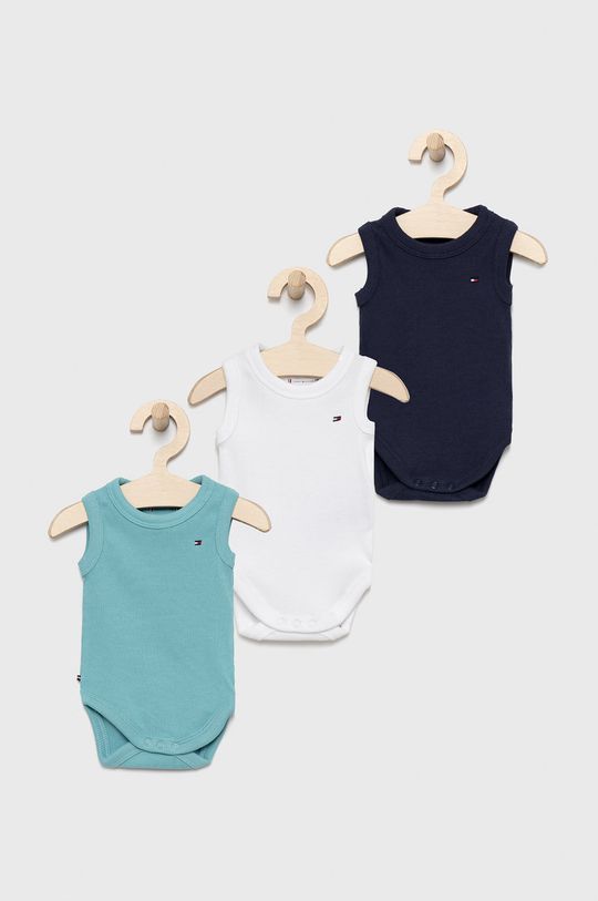 jasny niebieski Tommy Hilfiger body niemowlęce (3-pack) Dziecięcy