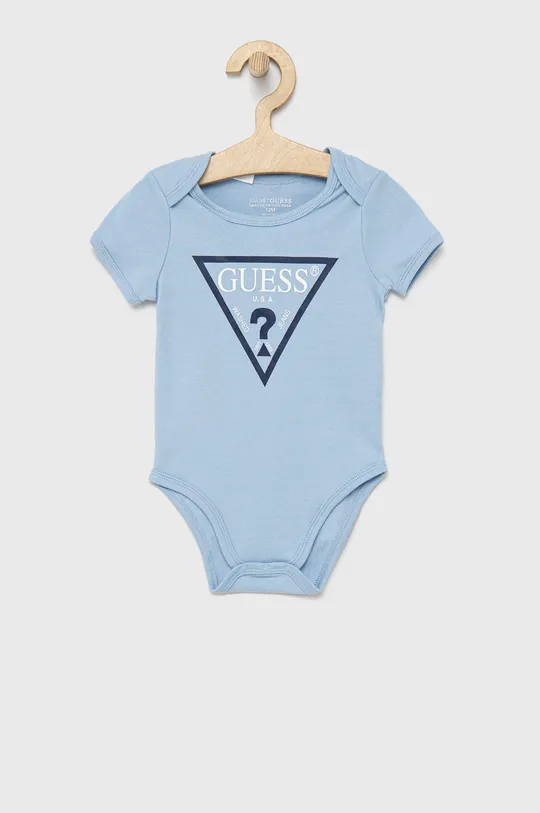 modra Bombažen body za dojenčka Guess Otroški