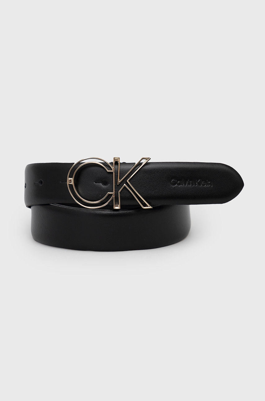 Кожаный ремень Calvin Klein женский цвет чёрный | ANSWEAR.ua