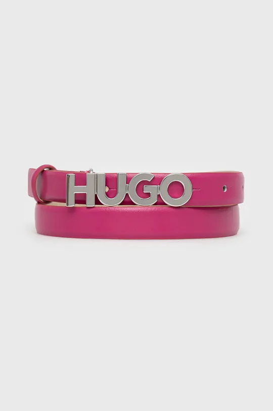 ροζ Δερμάτινη ζώνη HUGO Γυναικεία