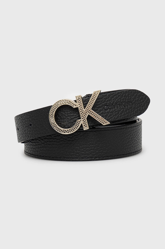 čierna Kožený opasok Calvin Klein Dámsky