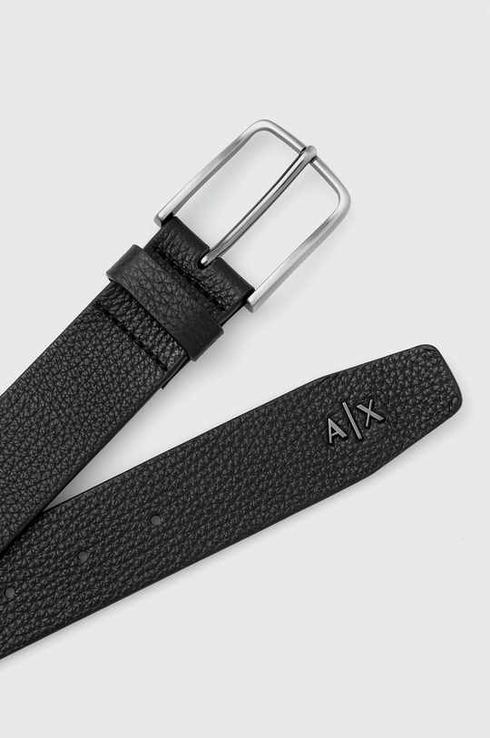 Шкіряний ремінь Armani Exchange чорний