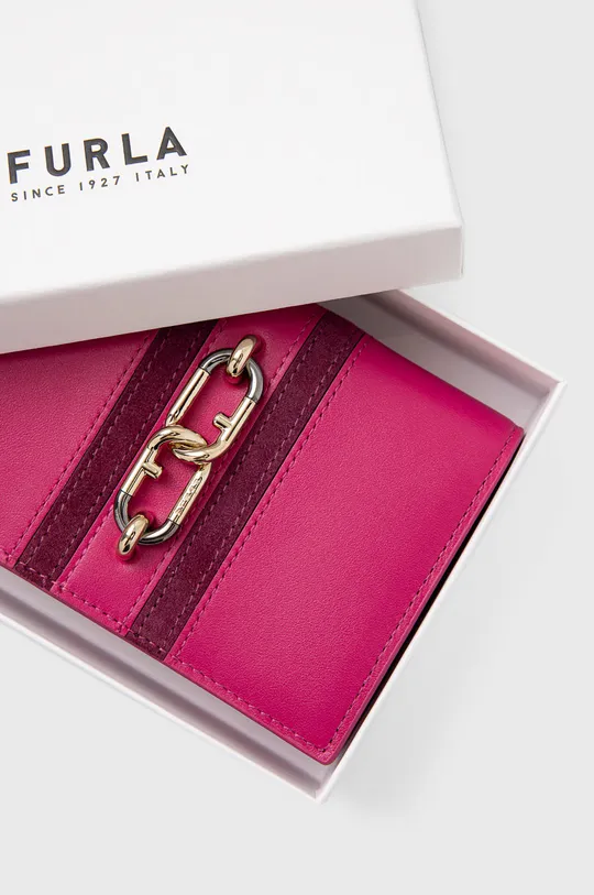 рожевий Шкіряний гаманець Furla Sirena