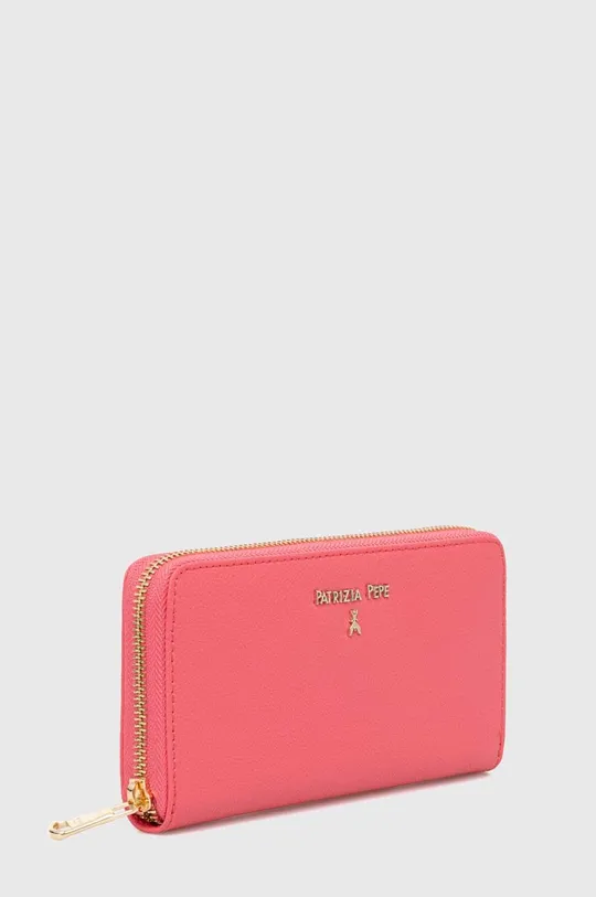 Usnjena denarnica Patrizia Pepe roza