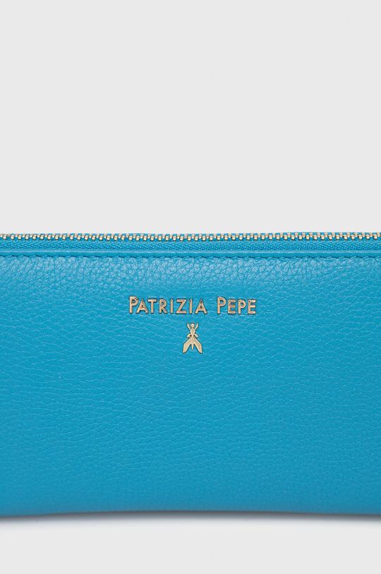 Kožená peněženka Patrizia Pepe modrá