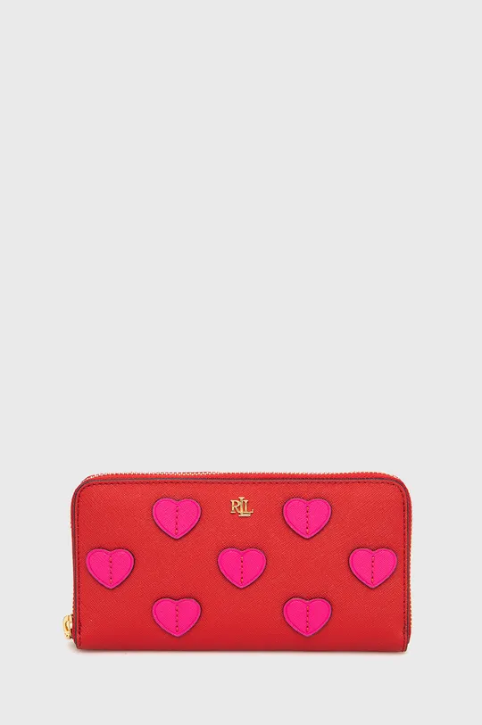 κόκκινο Δερμάτινο πορτοφόλι Lauren Ralph Lauren Γυναικεία