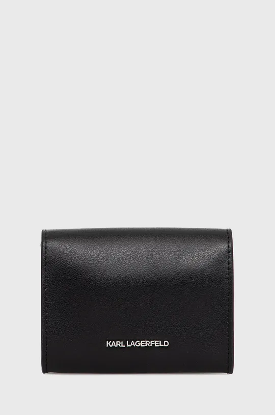 Karl Lagerfeld portfel skórzany 220W3219 czarny