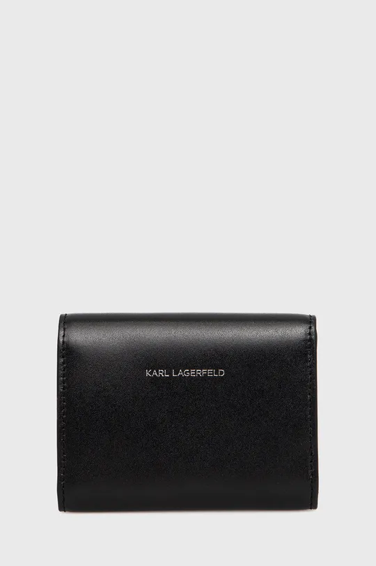 Karl Lagerfeld portfel skórzany 220W3212 czarny