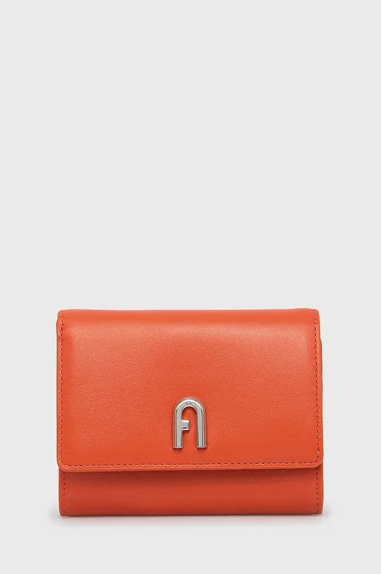 oranžna Usnjena denarnica Furla Ženski