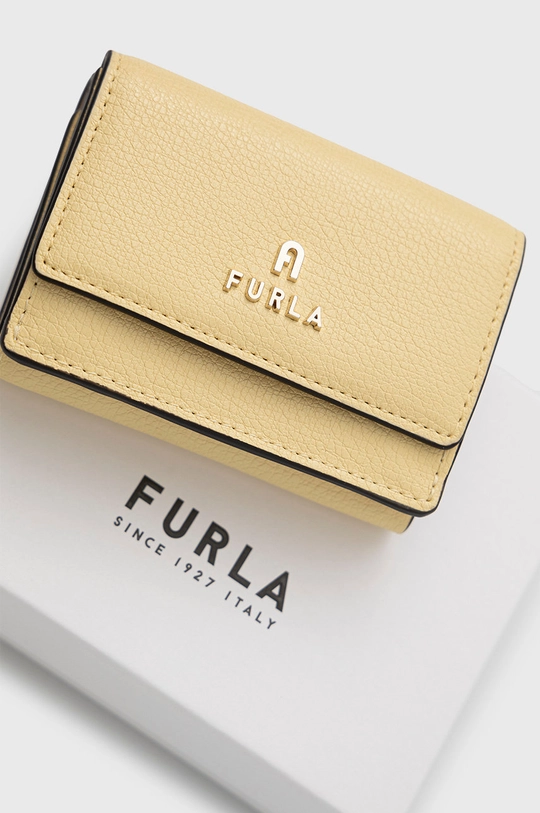 κίτρινο Δερμάτινο πορτοφόλι Furla