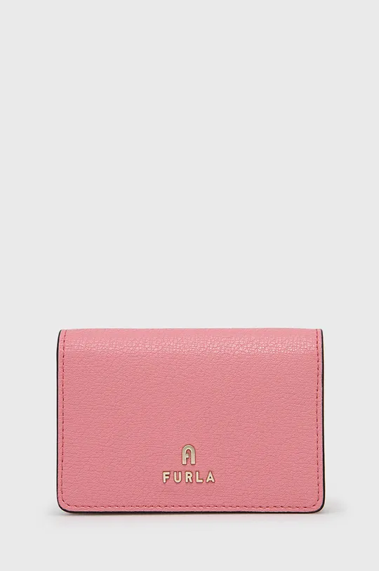 ružová Kožená peňaženka Furla Dámsky