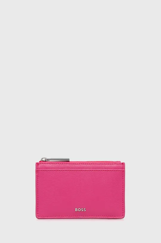 ροζ Δερμάτινο πορτοφόλι BOSS Γυναικεία
