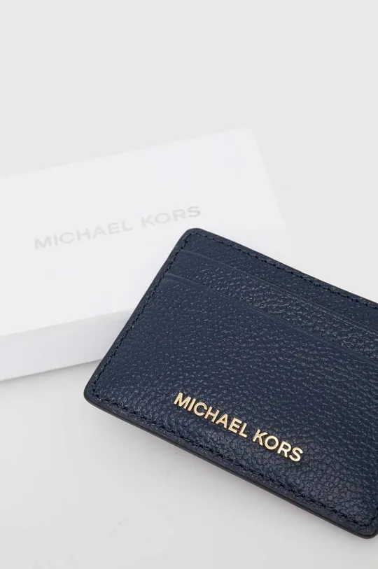 Usnjen etui za kartice MICHAEL Michael Kors Naravno usnje