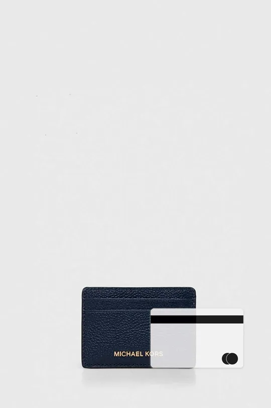 темно-синій Шкіряний чохол на банківські карти MICHAEL Michael Kors