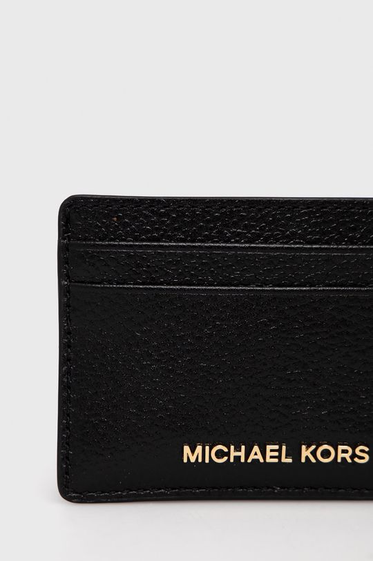 Kožené pouzdro na karty MICHAEL Michael Kors černá