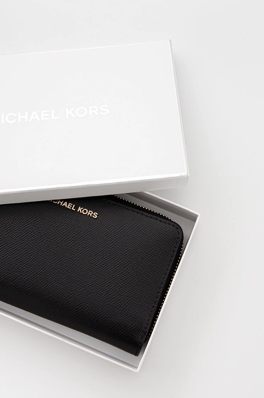 čierna Kožená peňaženka MICHAEL Michael Kors