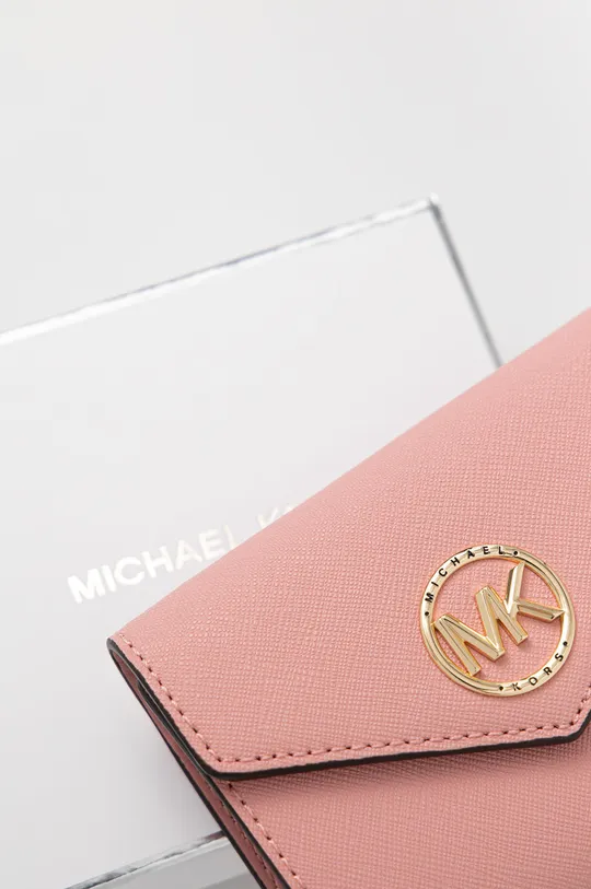 różowy MICHAEL Michael Kors portfel skórzany 34S1GNME6L