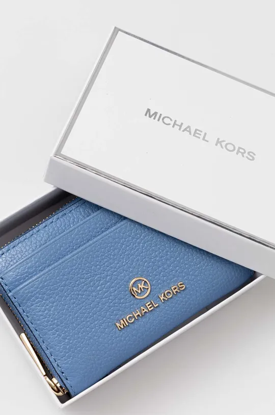 modrá Kožená peňaženka MICHAEL Michael Kors
