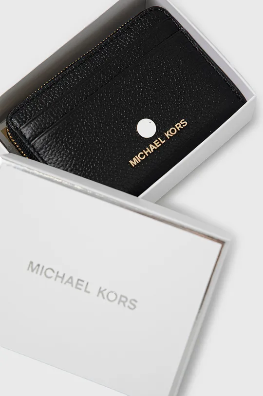 čierna Kožená peňaženka MICHAEL Michael Kors