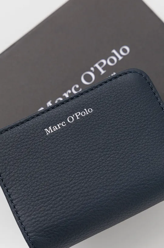 Kožená peňaženka Marc O'Polo tmavomodrá