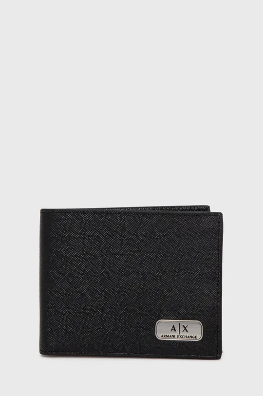 čierna Kožená peňaženka Armani Exchange Pánsky