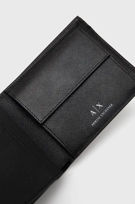 Kožená peňaženka Armani Exchange čierna