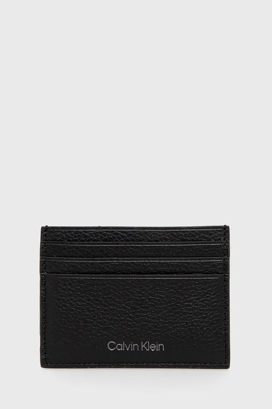 чёрный Кожаный чехол на карты Calvin Klein Мужской