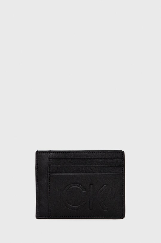 Кожаный кошелек Calvin Klein мужской цвет чёрный | ANSWEAR.ua