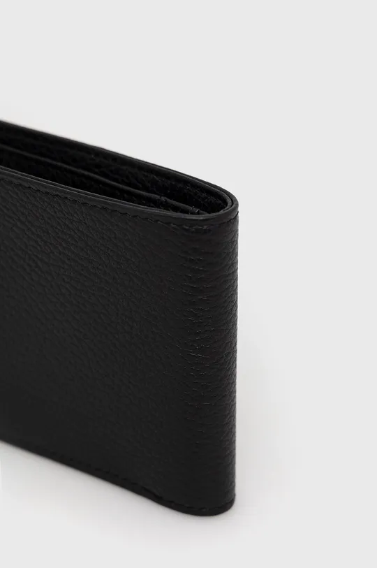 Peňaženka a kožený obal na karty Emporio Armani čierna