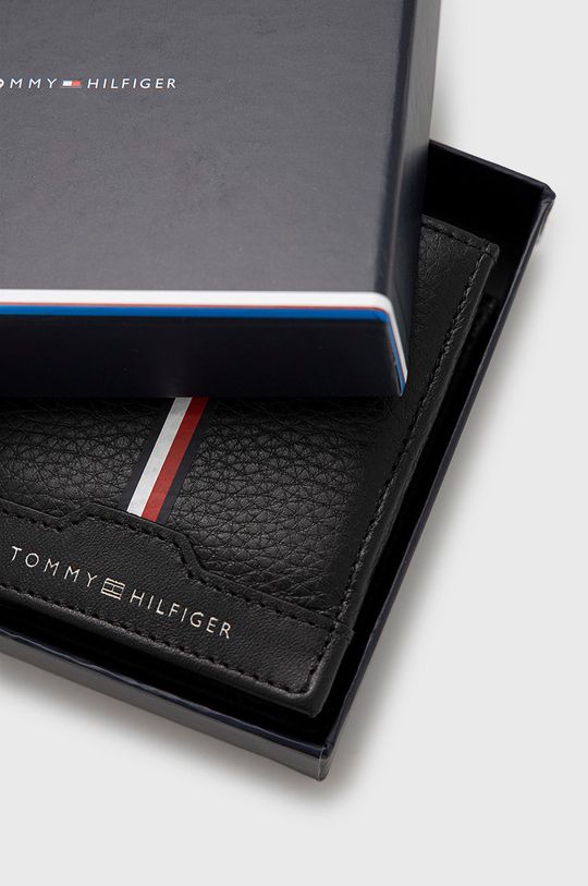 črna Tommy Hilfiger usnjena denarnica