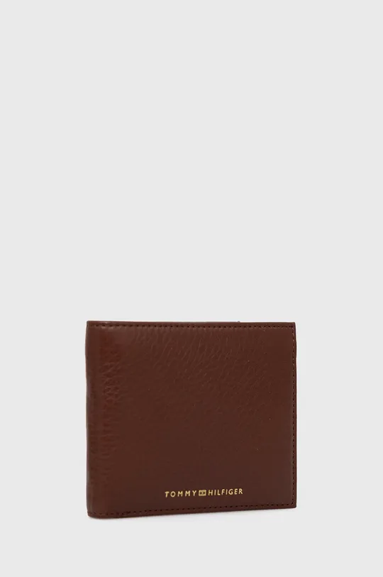 Шкіряний гаманець Tommy Hilfiger коричневий