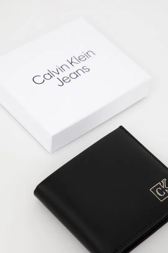 czarny Calvin Klein Jeans Portfel skórzany K50K508219.PPYY